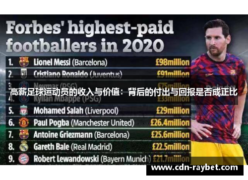 高薪足球运动员的收入与价值：背后的付出与回报是否成正比